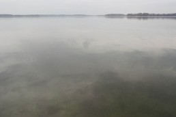 Nebel über See in Brandenburg